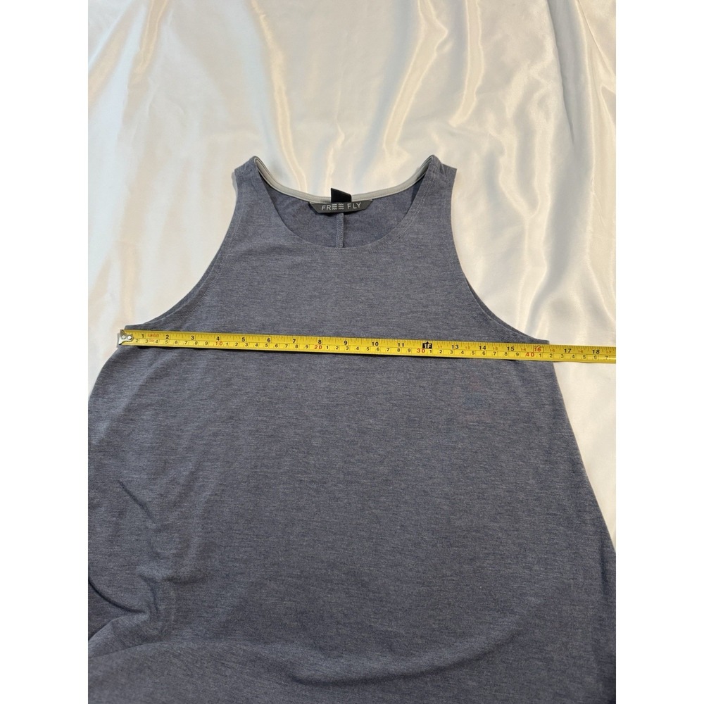 Free Fly Flex Tank Dress Medium Blue Bamboo Comfort Travel Sleeveless Flowy - Picture 4 of 10